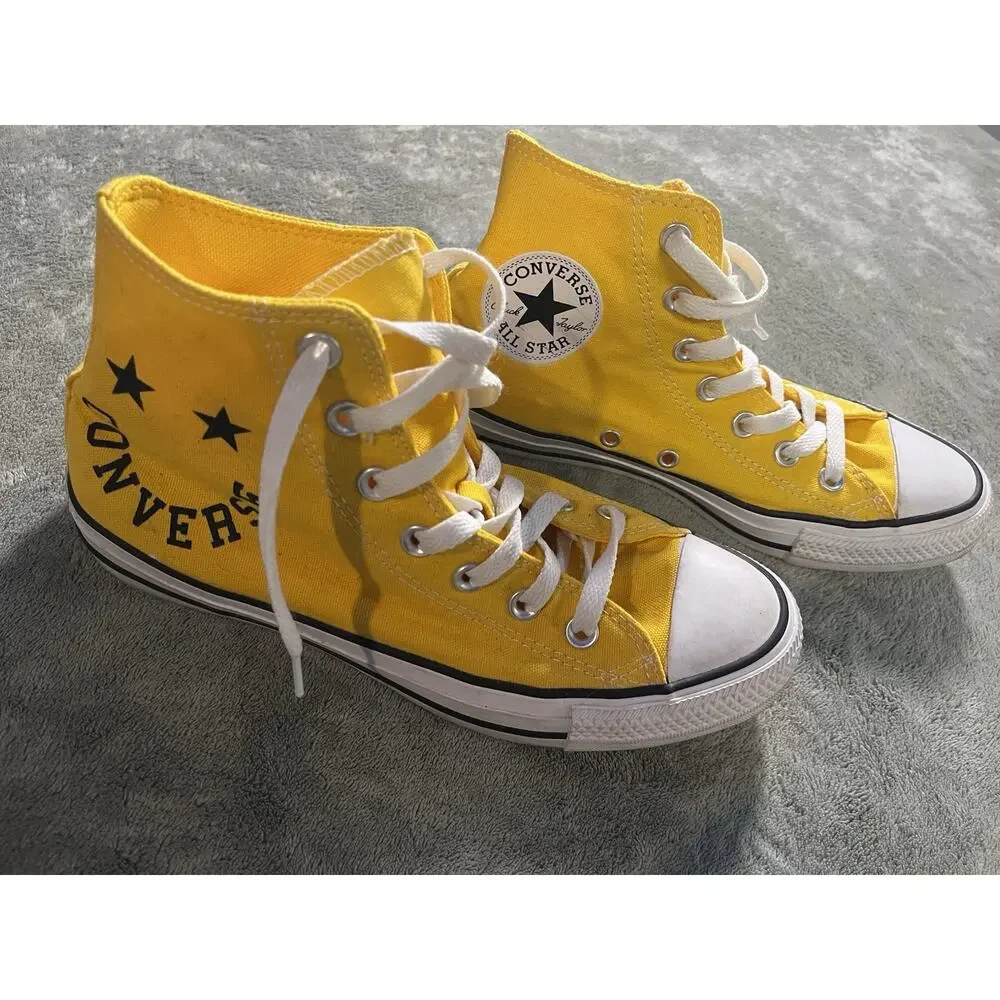 RARE Converse Chuck Taylor All Star Smiley High Top Yellow M6 W8 167070F